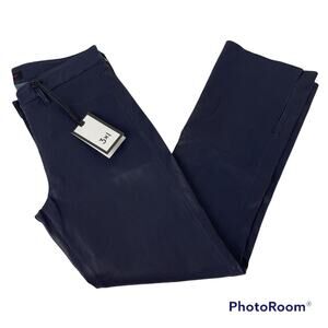 3X1 W2 split crop bell salt sapphire leather pants NWT size 26
